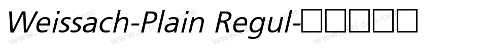 Weissach-Plain Regul字体转换